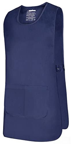 MISEMIYA - Apron Cleaning Work Uniform Clinic Hospital Cleaning Veterinary Sanitation Hostelry - Ref.868 - Large, Navy Blue