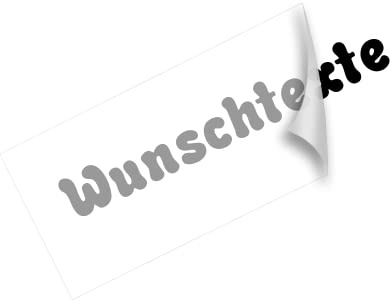 Generisch Wunschtext Aufkleber PKW KFZ Schaufenster Auto Boot Fahrrad Zahl Länge individuell ab 10cm bis 100cm