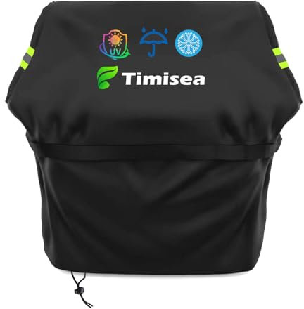 Timisea Grillabdeckung Wetterfest,420D-Oxford-Gewebe, Wasserdicht, Staubdicht Und Winddicht Grill Hülle Für Den Außenbereich, Für Weber, Char Broil, Nexgrill, 117 x 66 x 117cm