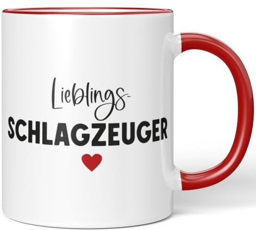 JUNIWORDS Tasse, Lieblings-Schlagzeuger, Rot (7767320)