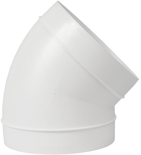 Vent Systems Ø150 mm Roghbogen - 45 Grad Rohrverbinder - Flexibler Rundrohr Lüftungsschlauch ABS Kunststoff