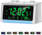 VORRINC Digitaler Radiowecker kann Aufzunehmen Alarmklingeltöne,Handyzeit Synchronisieren,3 Alarm, Bluetooth,Snooze, Dimmer,Lautstärkeregelung,Sleep Timer,Datum,Wochentag und wecker mit licht,Weiß