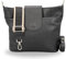 BRISE Umhängetasche Damen Echtes Leder ELLIE Handgemachte Crossbody Bag mit Ledergurt + Optionalen Breiten Gemusterten Riemen 6 Fächer Wasserdichte Schultertasche Made in Italy (Schwarz - 3)