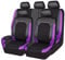 Auto Sitzbezüge Set für Opel Zafira Tourer Astra K Insignia 2014 Meriva B Vectra C 2000-2024, 9 Stück Leder Wasserdicht Bequem Autositzbezüge Sitzschoner Innenraum Zubehör,Purple