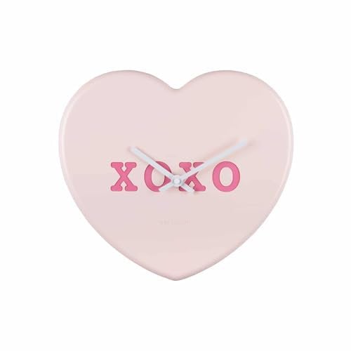 Karlsson Wanduhr Heart Candy - Rosa - 30x6.2x27cm - Bio - Thermoplast - Wanduhr Modern Wohnzimmer - Wanduhren