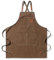 HAPPOW Arbeitsschürze für Männer und Frauen, Kochschürzen mit verstellbarem Riemen und 3 Taschen, Schürze mit großen Taschen,Backen, Gartenarbeit, Tischlerei (Braun)