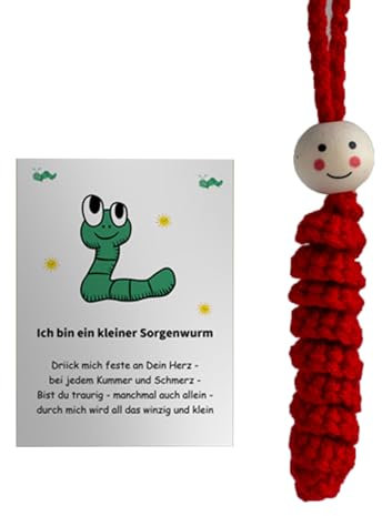 Beruhigendes Häkel-Raupenspielzeug, tragbare Baumwollgarne, Häkelraupen, Taschenformat, Spielzeug für Stressbewältigung