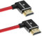 Alvin's Cables Cable HDMI 8K para Atomos Ninja, 2.1 48Gbps 8K@60Hz 4K@120Hz Cable en espiral trenzado de alta velocidad para Sony FS5 FS7,BMPCC,Canon C300 C500, Feelworld, ángulo derecho a derecho,