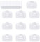 10 Pack Clear Light Clips Command Hooks for Fairy Lights Large Light Clips Christmas Light Clip with Adhesive Strips Damage Free Cord Clips for Christmas Decorations, Lights and and Electrical Cables