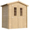 Holzhaus Gartenhaus TIMBELA M367C - Gartenschuppen Holz B196xL136xH218 cm/ 1.98 m2 Lagerschuppen für Garten - Fahrrad Schuppen - Wasserfestes Dach