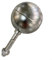 Puupaa 7,6 cm Aluminium-Fahnenmast-Kugel, Aluminium-Fahnenmast-Kugel, Ornament-Zubehör für Outdoor-Flaggenmasten, Zubehör (grau)