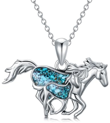HARMONY BOLA Mutter Tochter/Paar Tier Halskette 925 Sterling Silber Anhänger niedlichen Schmuck Geburtstag Geburtstag Muttertag Geschenk für Frauen