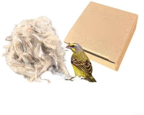 Natürliches Nistmaterial für Vögel, Jute- und Baumwollmischung für idealen Lebensraumkomfort (40g)
