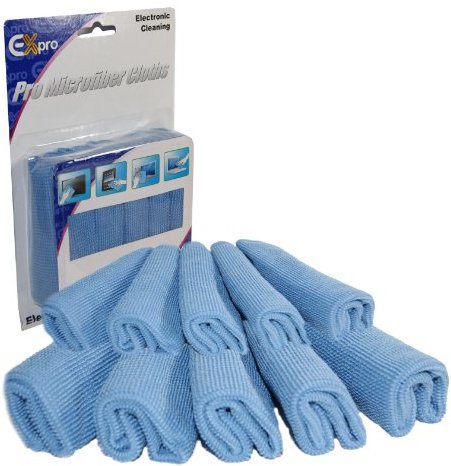 Ex-Pro® - Pack of 10 - Optical Microfibre SCREEN/LENS Cleaning Cloth - Suitable for Plasma, LCD, TFT, Camera Lens, Tablet, Smartphones etc.