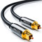 deleyCON 3m Cable Audio Digital Óptico S/PDIF 2x Conector Toslink Cable de Fibra Óptica Conector de Metal 5mm Flexible - Negro