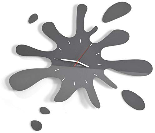 FLEXISTYLE z18k_1a Moderne wanduhr jugendzimmer Jungen Fleck grau 64cm, wanduhr Teenager