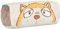 Nici 39041 Schlampermäppchen Plüsch, beige/grau/orange