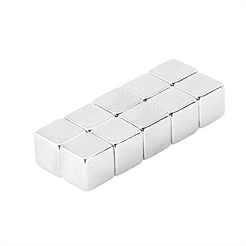 Oblique Unique 10 Würfel Magnete, ultrastark (N50!!) - 6x6x6mm - NEODYM - Das Original