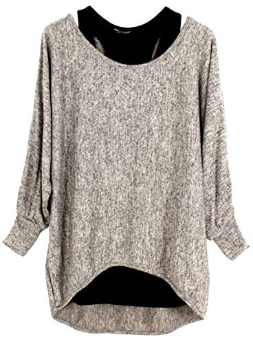 Emma & Giovanni - Maglie a Manica Lunga (2 Pezzi)- Donna (M-L, Beige Chiaro)