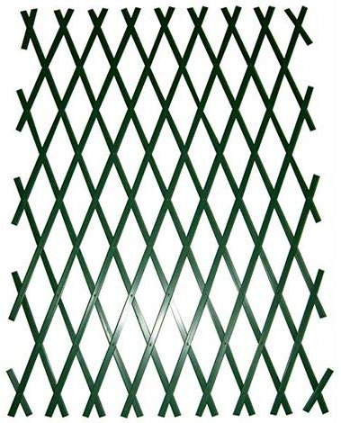 Pebshop - Treillis extensible en PVC (dimensions 2 x 1 m, vert)
