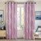 Deconovo Decorative Silver Wave Line Foil Printed Blackout Curtains Thermal Insulated Curtains Eyelet Curtains for Living Room 52 x 54 Inch Light Pink 2 Panels