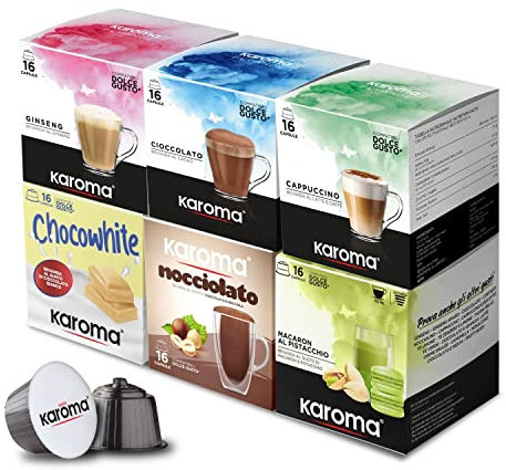 Karoma® capsule compatibili con Nescafè Dolce Gusto (96, Mix Bevande)