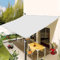 Voile d'ombrage Pare Soleil 1.2 x 1.6 m,Toile Ombrage HDPE Respirant (185g/㎡), Voile d'ombrage avec Cordes,Voile de Parasol Voile, pour Terrasse,Extérieur, Balcon, Blanc