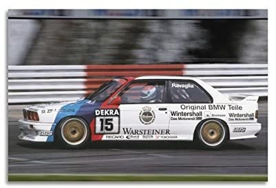 Klassisches Rennauto für BMW E30 M3 DTM Retro-Sportwagen, dekoratives Gemälde auf Leinwand, Wand- und Kunstbild, Familien-Schlafzimmer-Dekoration, 30 x 45 cm