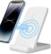 Chargeur sans Fil, Zestiq Chargeur Induction 15W Wireless Charger Stand, Chargeur Rapide sans Fil pour iPhone 16/15/14/13/12/11/X, Samsung Galaxy S25/S24/S23/S22, et Les Appareils Certifiés Qi-Blanc