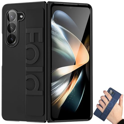 BAILI Fold 6 Cover per Samsung Z Fold6, Hard PC Cellulare on Fascia da Polso Custodia per Sam Z Fold6, Custodia per Samsung Galaxy Z Fold6 2024-001