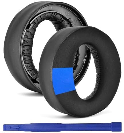 umvowuxa PS5 Replacement Ear Pads Cushions Compatible with Sony Playstation 5 PS5 Pulse 3D Wireless Headset,PS5 pulse headset Earpads made of Ice feeling gel and elastic sponge(Black/Gel)