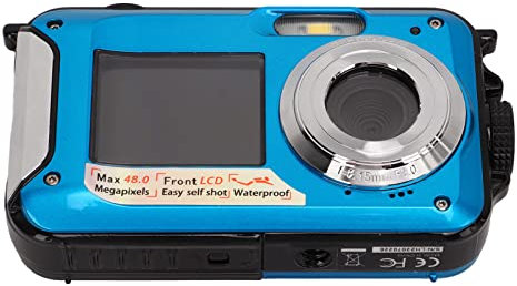 Underwater Camera, 2.7K 48MP 10ft Digital Camera Digital Camera with High Resolution for Outdoor Photography (Blue)