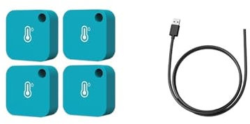 Thermohygromètre WiFi Capteur de température Surveillance Bluetooth Thermomètre sans Fil Hygromètre Moniteur à Distance Alerte Application pour réfrigérateur (WiFi-Gateway-4)
