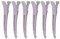6 Stück Haarklammer Professionelle Abteilklammern friseur und Abteilen,Rutschfeste Haarspangen mit Entenschnabel und Silikonband,Haarschneidespangen für Friseursalon und Zuhause für Unisex(Lila)