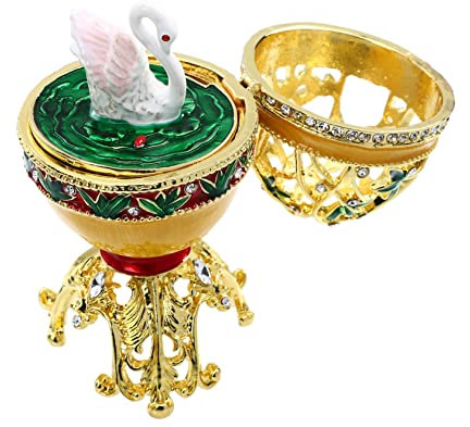 OATIPHO Ei Schmuckkästchen Ornament Aus Goldener Legierung