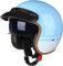 VVPEC Moto Casque Bol Open Face Classic Sun Casque Moto Jet Vintage avec Visière, Casques Vintage à Face Ouverte,ECEDOT Homologué en pour Scooter Chopper - Casque De Moto Homme Et Femme Pilot(6,L=59~6