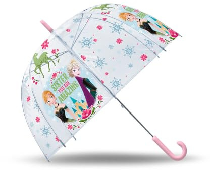 Kids Licensing Transparenter Regenschirm für Kinder, Glocke, 46 cm, von Frozen