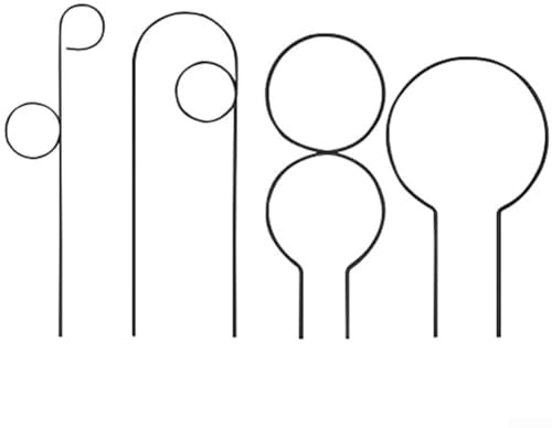 Lot de 4 treillis en métal antirouille pour plantes grimpantes d'intérieur, cadre d'entraînement sans outil pour pothos rose, jasmin, noir (quatre ensembles de noirs)