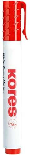 Kores M20837 Whiteboard/Flipchart Marker, Rundspitze, 3 mm, rot