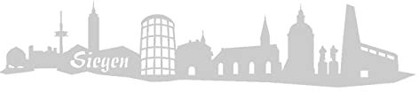 skyline4u Aufkleber Siegen mit Sehenswürdigkeiten in 8 Größen und 25 Farben (15x3,1cm Silber)