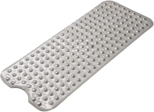 Wimaha Badewannenmatte rutschfest, Extra Lange Antirutschmatte Badewanne, Duschmatte rutschfest BPA Frei, Schimmelresistent & Maschinenwaschbar Badematte,100 x 40cm,Grau