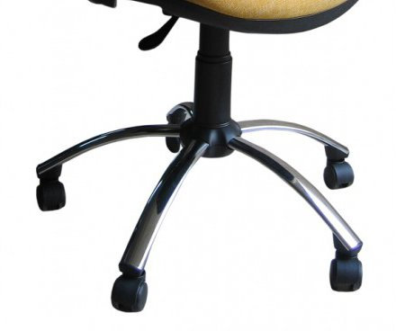 idealsedie base cromata per sedia girevole con ruote parquet, pistone gas