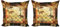 ABAKUHAUS Afrikanisch Dekokissen Kissenbezug 2er Pack, Grunge Elefanten Roses, Modern Accent Doppelseitiger Digitaldruck, 60x60, Blasse Taupe