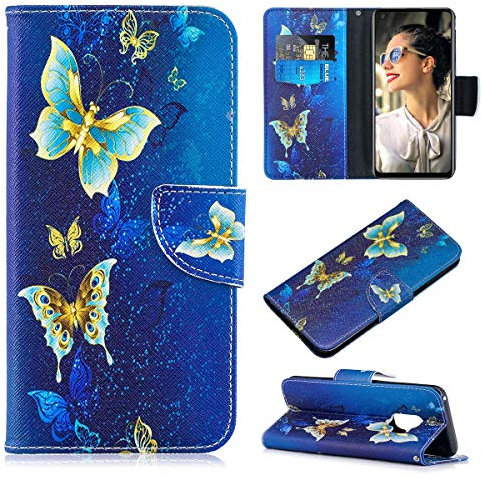 FCHUI for Samsung S9 Case, for Samsung Galaxy S9 Case Women Men Card Slots Magnetic Closure Kickstand Full Protection Premium Leather Flip Wallet Phone Case Cover