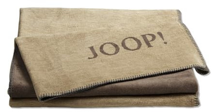 Joop!® Melange-Doubleface I flauschig-weiche Kuscheldecke Cashew-Kastanie I Wohndecke aus Baumwolle in Melange-Optik I Sofa-Decke 150x200cm | nachhaltig produziert in DE I Öko-Tex Standard 100