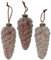 BOLTZE 3tlg Set Weihnachts-Anhänger Mikana I BxH 6x13cm I Tannenzapfen geeist, 3 Farben I Christbaum-Schmuck, Weihnachtsbaum-Deko hängend I Advents-Kranz I Christmas-Tree X-Mas