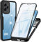 Funda para Xiaomi Redmi Note 12 Pro Plus 5G / Note 12 Pro+ 5G, con Protector de Pantalla Integrado, Funda Transparente, Protección 360° Carcasa Antigolpes de Silicona, Negro
