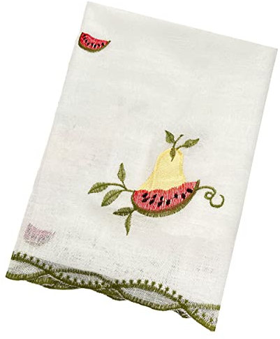 Meishida Tenda Corta Traslucida per Cucina e Finestra - Bianca, Decorativa per Casa, Sala da Pranzo, Balcone (Anguria, 90 x 150 cm)