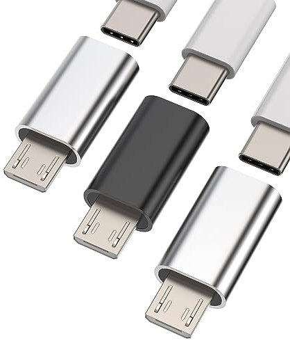 Adaptateur USB C vers Micro USB(Lot de 3) USBC Femelle Android Mâle Convertisseur Type Jack Chargeur Cable Mini Charger Prise Adapter Compatible pour Huawei Xiaomi Redmi Samsung Câble Connector