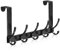 MIVITOOM Over Door Hooks, Heavy Duty Stainless Steel Over Door Hanger with Rust Resistant Finish, 5 Hooks for Coats, Hats, Bags, Clothes, Towels